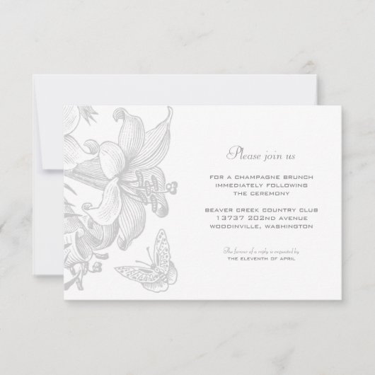 Carte de réception pour la célébration de renouvel (Devant)