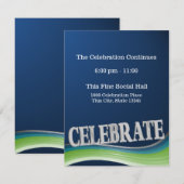 Carte de réception pour la fête de la vague verte (Devant / Derrière)