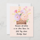 Carte de réception pour Peach Rustic Mariage (Devant)