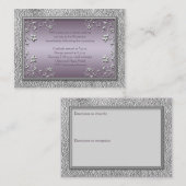 Carte de réception pour prune et en eau douce (Devant / Derrière)