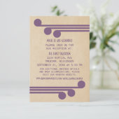 Carte de réception Purple Deco Chic (Debout devant)