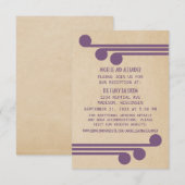 Carte de réception Purple Deco Chic (Devant / Derrière)