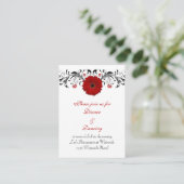 Carte de réception Red Gerbera Daisy (Debout devant)