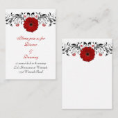 Carte de réception Red Gerbera Daisy (Devant / Derrière)