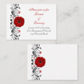 Carte de réception Red Gerbera Daisy (Devant / Derrière)