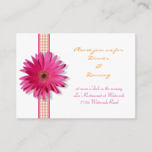 Carte de réception rose Gerbera Daisy