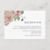 Carte de réception Rose Rougeoyante (Devant)