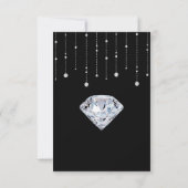 Carte De Réception Roses Et Diamants Bleus Romanti (Dos)