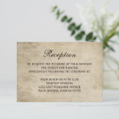 Carte de réception Ruban et Dentelle Élégance Vint (Debout devant)