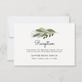 Carte de réception Rustic Wedding Sprigs (Devant)