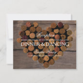 Carte de réception rustique en bouchon de vin #2 (Devant)