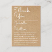 Carte de réception Rustique Mariage de script Merc (Devant)