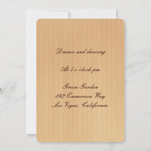 Carte de réception rustique Orange Mason Jars (Dos)