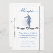 Carte de réception Seahorse Ocean Beach Water (Devant / Derrière)