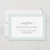 Carte de réception simple élégante (Devant)