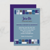 Carte de réception SO MOD Bar Bar Mitzvah (Devant / Derrière)