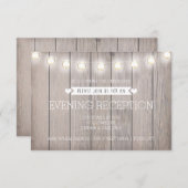 CARTE DE RÉCEPTION SOIRÉE - LUMIÈRES RUSTIQUES (Devant / Derrière)