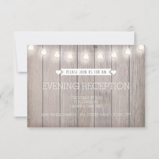 CARTE DE RÉCEPTION SOIRÉE SUR MESURE - LUMIÈRES RU (Devant)
