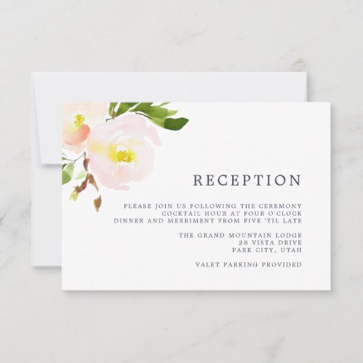 Carte de réception Spring Blush (Devant)