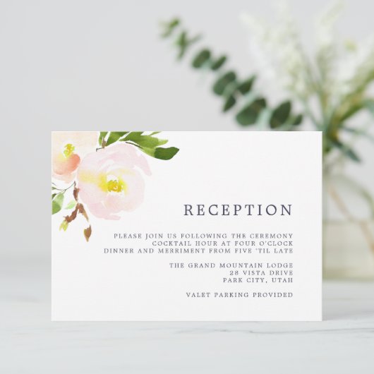 Carte de réception Spring Blush (Debout devant)