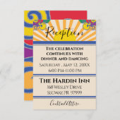 Carte de réception style bat mitzvah Bar Mitzvah 6 (Devant / Derrière)