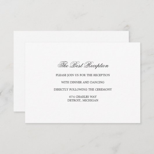 Carte de réception - Suite THE BEST (Devant / Derrière)