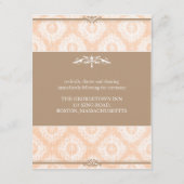 Carte de réception Victoria Damask rose (Dos)