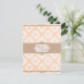 Carte de réception Victoria Damask rose (Debout devant)