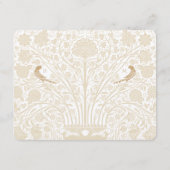 Carte de réception victorienne florale enchantée (Dos)