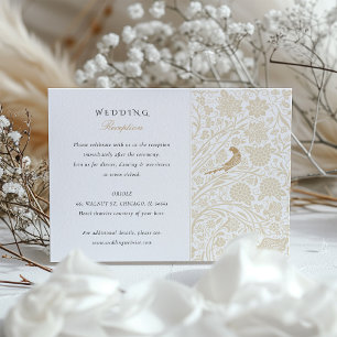 Carte de réception victorienne florale enchantée