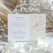 Carte de réception victorienne florale enchantée