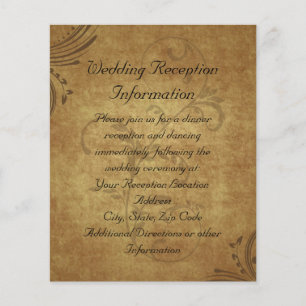 Carte de réception vintage Teastain Swirl