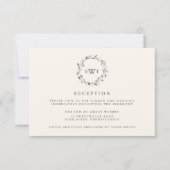 Carte de réception Watercolor Wath | Plum (Devant)