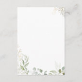 Carte de réception Whimsical Green and Gold Weddin (Dos)