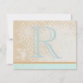 Carte de réception Whimsical Vintage Bird Cage Mar (Dos)