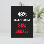 Carte de Réceptionniste Badass (Debout devant)