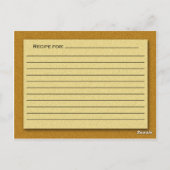 Carte de recette (Dos)