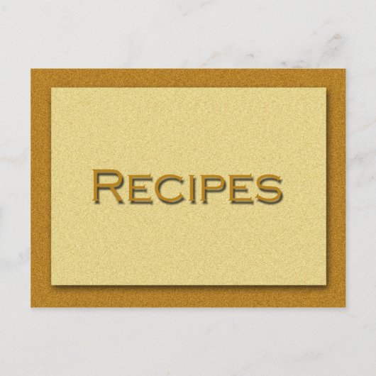 Carte de recette (Devant)