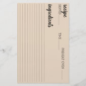 Carte de recette (Devant)