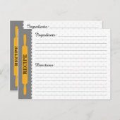 Carte de recette (Devant / Derrière)