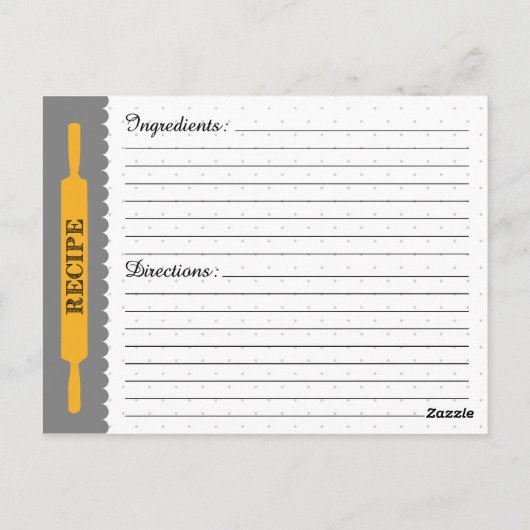 Carte de recette (Dos)