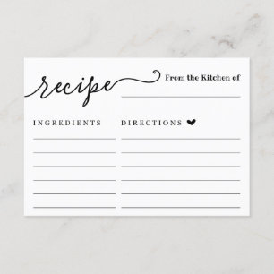 Carte de recette