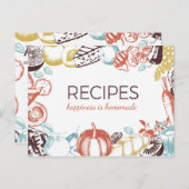 Carte de recette (Devant / Derrière)