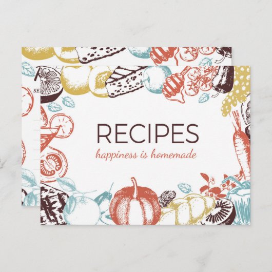 Carte de recette (Devant / Derrière)