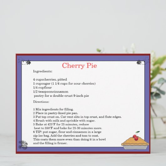 Carte de recette (Debout devant)