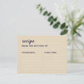 Carte de recette (Debout devant)