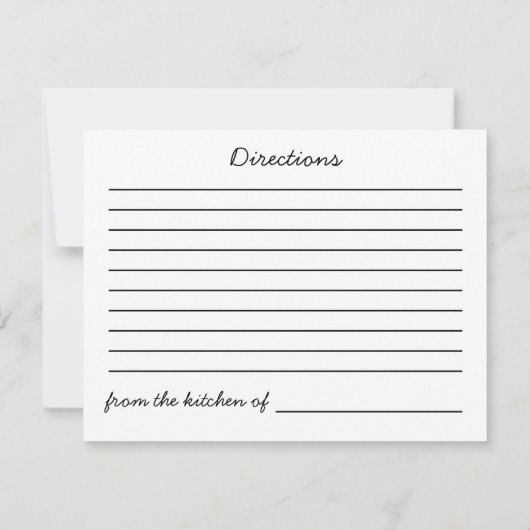 Carte de recette (Dos)