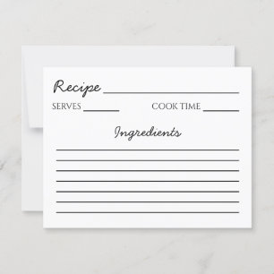 Carte de recette