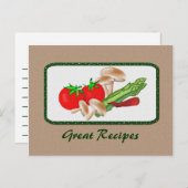 Carte de recette (Devant / Derrière)