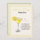 Carte de recette à base de martini au citron modif (Devant / Derrière)
